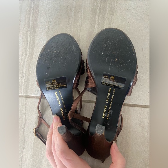 ❤️ 4 for‎ $25 ❤️Chinese laundry satin heels size 8 - Picture 3 of 6